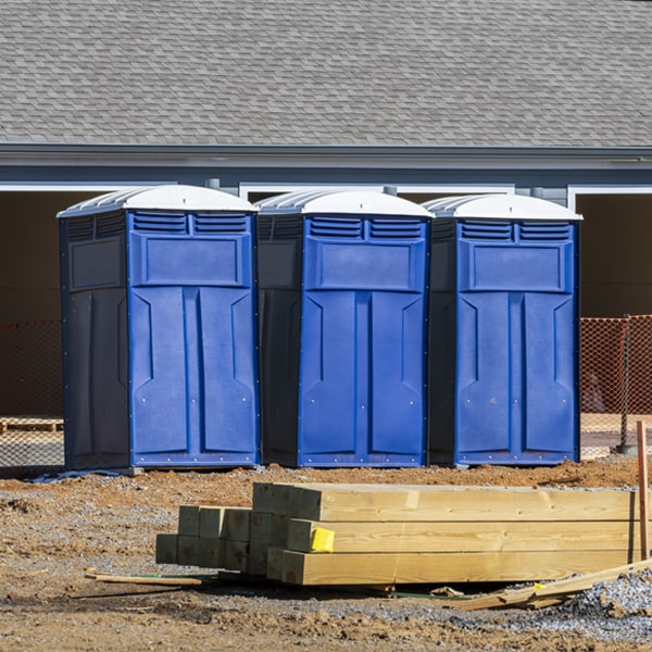 are there any restrictions on what items can be disposed of in the portable restrooms in Peterson